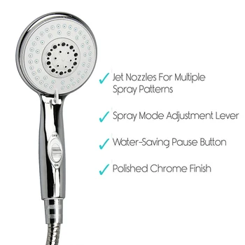 

Rainfall Shower Head Toilet Bathroom Silver Electroplating Sprayer Massage