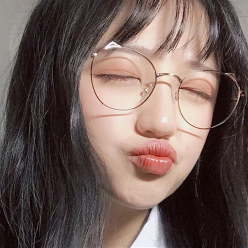 Women Computer Glasses Eyewear Frame Anti Blue Light Game Cat ear Glare Eyeglasses Round Clear Lens | Аксессуары для одежды