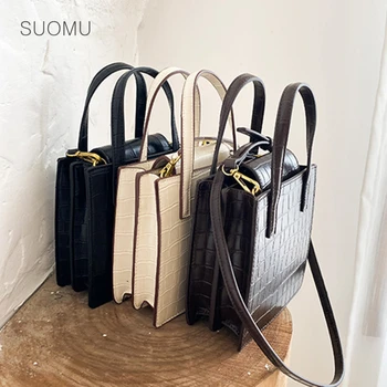 

Flap bag animal print alligator high quality leather handbag women vintage bags 2020 luxury brand wholesale black white brown