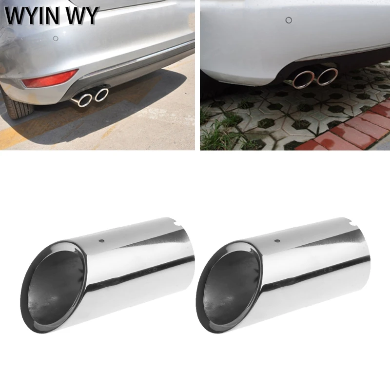 WYIN WY 2x выхлопной глушитель из нержавеющей стали для VW Volkswagen Jetta MK6 Golf 6 7|Выхлопные