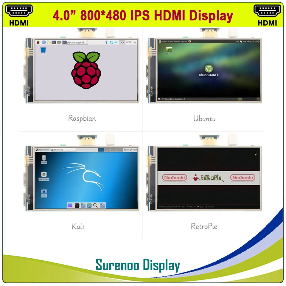 4 0 &quotдюймовый HDMI ЖК дисплей монитор Экран модуль Дисплей с GPIO резистивный