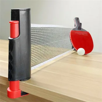 

TimelyTrust 2020 NEW Retractable Table Tennis Net Kit Ping Pong Games Replacement Set Portable Indoor ABS Black Red