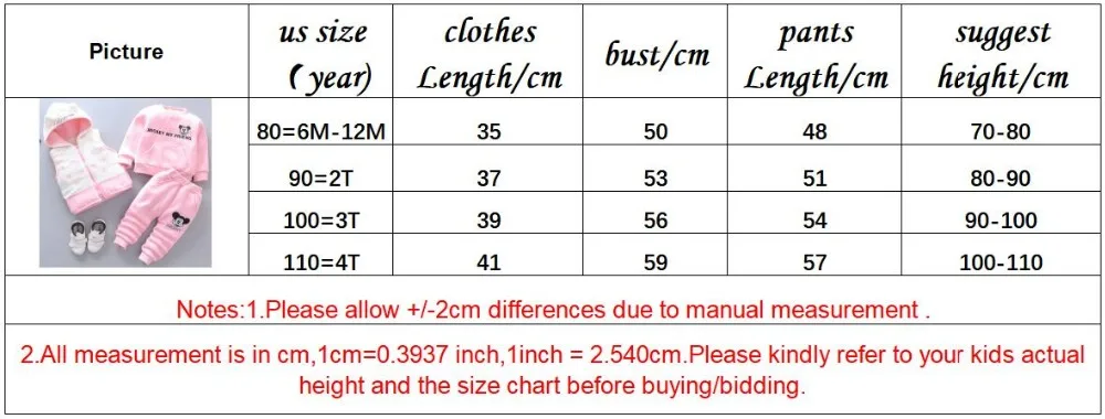 Одежда для маленьких девочек с Микки и Минни комплекты из 3 предметов зимний теплый комплект для маленьких мальчиков, детская одежда комплект одежды из плотного бархата для маленьких девочек