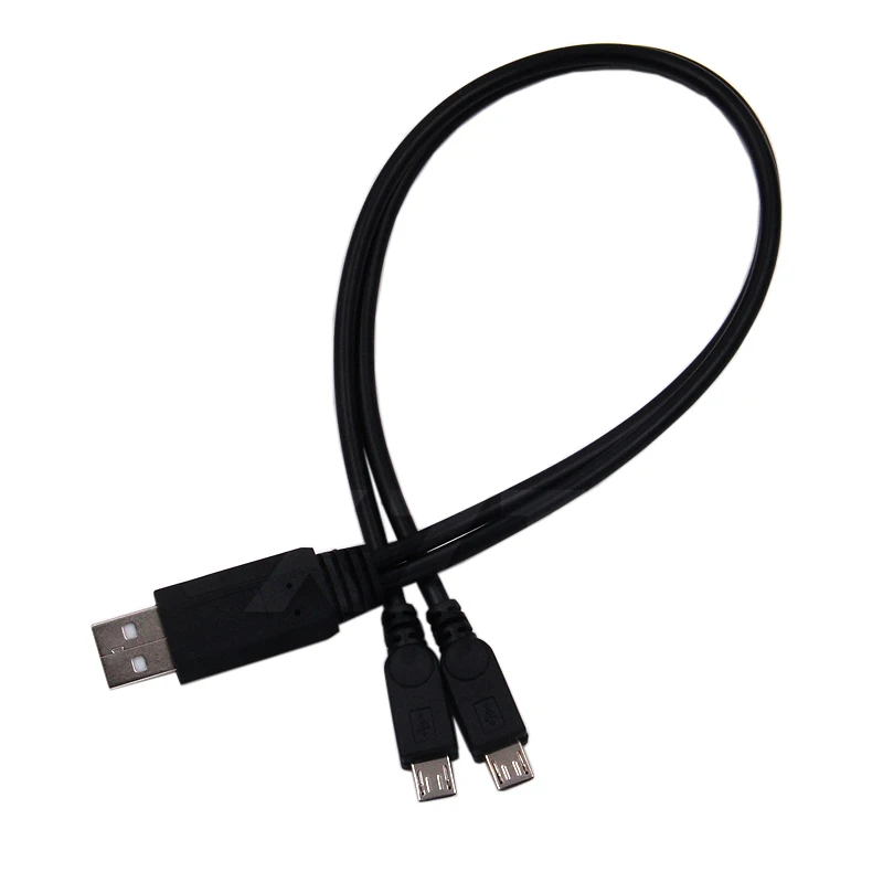 2in1USBMaleto2xMicroYSplitterDataTransferChargingCable