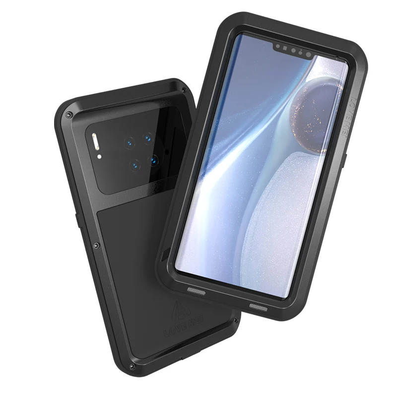 

LOVEMEI Powerful Metal Waterproof Cover For Huawei Mate 30 Pro Case Full Body Protection Armor ShockProof Defender Phone Case