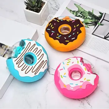 

380ML Cute Cartoon Cute Donut Plastic Doll Water Cup Children's Straw Kettle Water Bottle Double Layer Environmental Protection