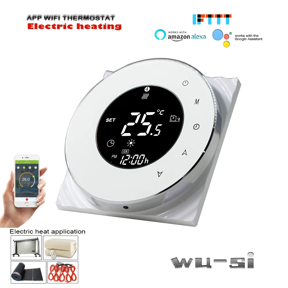 

16A temperature controller-wifi thermostat,with mobile APP WIFI remote control, works with Google Assistant