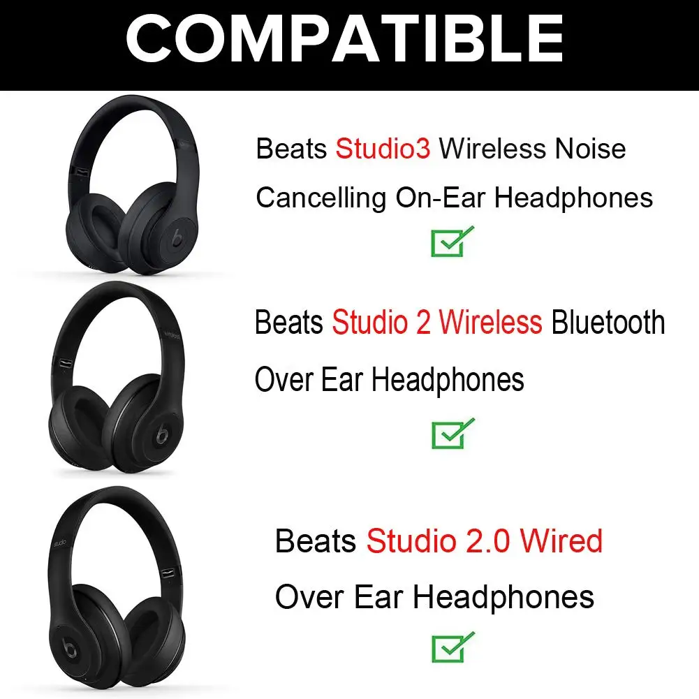 Replacement Top Headband Earphone spare parts with Compatible Beats Studio 2 Studio3 Over Ear Headphone Kits