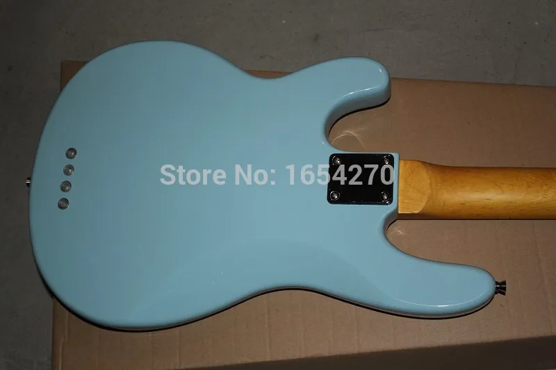 Новое поступление, высокое качество, музыкальный человек, скат, 4 струны, электрическая бас-гитара небесно-голубого цвета,, 151112