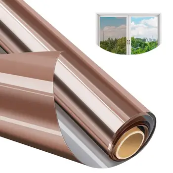 

LUCKYYJ Reflective Window Self-adhesive Film Anti-UV Heat Control One Way Privacy Glass Tint for Home Static Removable Stickers