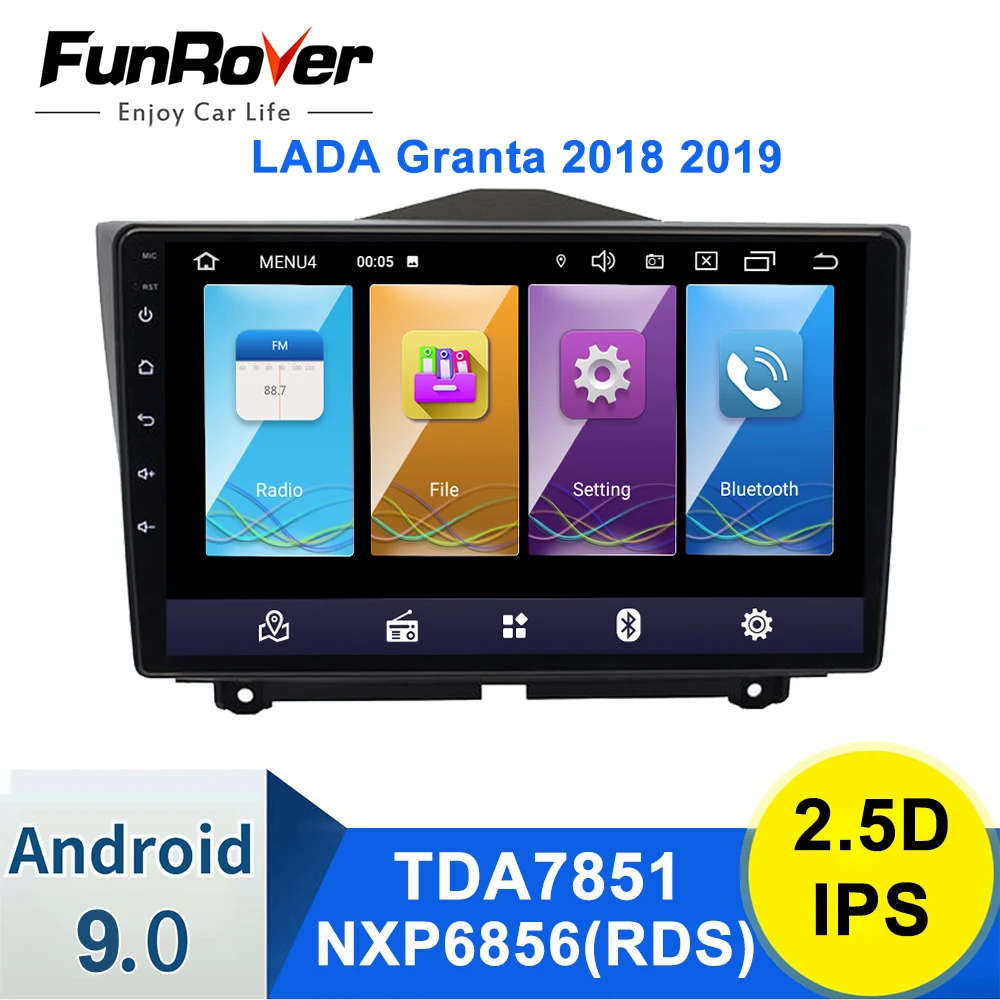 Funrover для LADA Granta 2018 2019 2din android 9 0 автомобильный Радио мультимедийный плеер