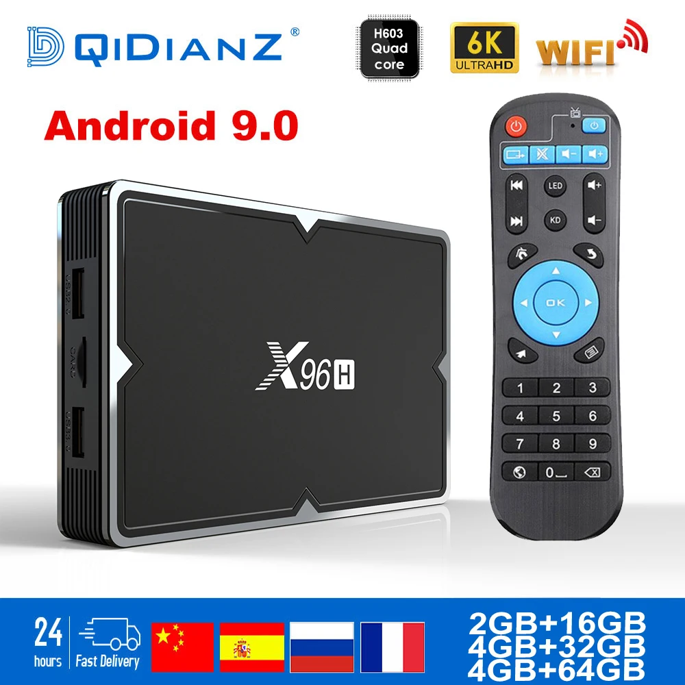 Q плюс Смарт ТВ BOX Android 9,0 H6 Quadcore Cortex A53 4G + 32G 2,4G WI FI 6 K H.265 USB 3,0 Neftflix Google Декодер каналов кабельного телевидения|ТВ-приставки и медиаплееры| | АлиЭкспресс