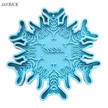 

DIY Crafts Snowflake Coaster Epoxy Resin Mold Keychain Casting Silicone Mould