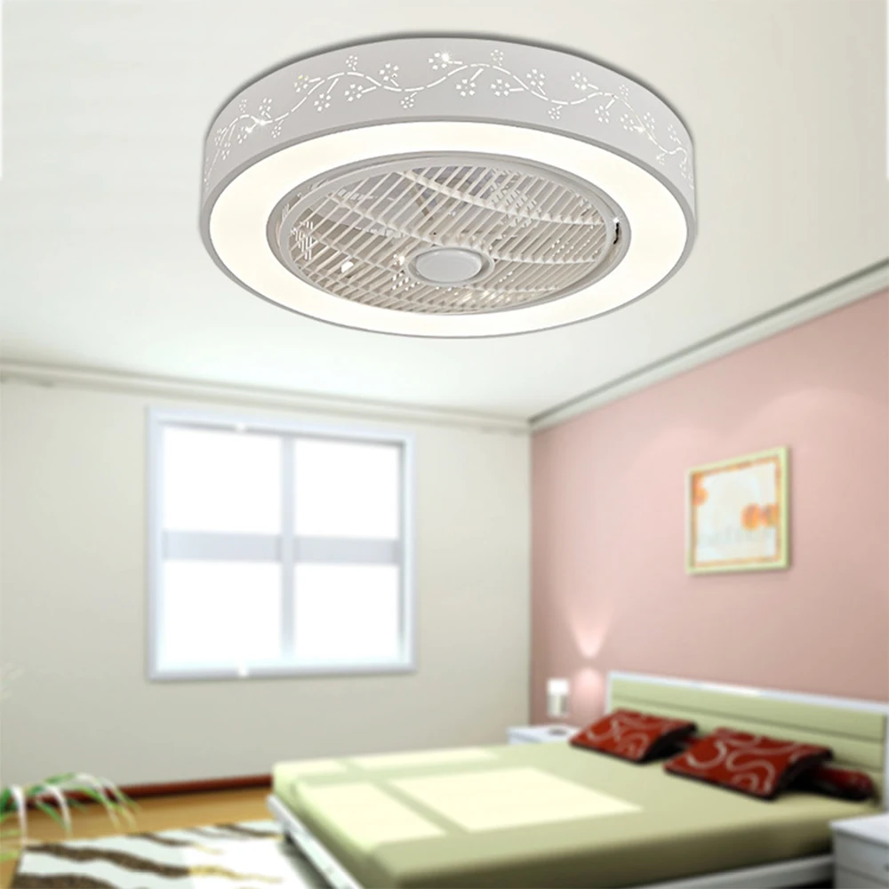 

55cm LED ceiling fan lamp remote control room 2835 chip 36w three color change 2400lm lighting circular round fans with lights