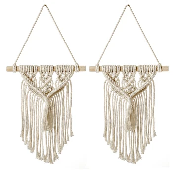 

2Pack Handwoven Dream Catcher Tassel Tapestry Catcher Pendant Bohemian Ornament Perfect for Home Weddings Decor 38cm