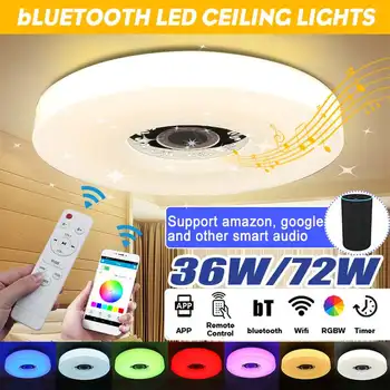 

Support wifi Modern LED Ceiling Lights Dimmable RGB Music Lamp bluetooth Speaker Remote APP Control for Livingroom 110V/220V