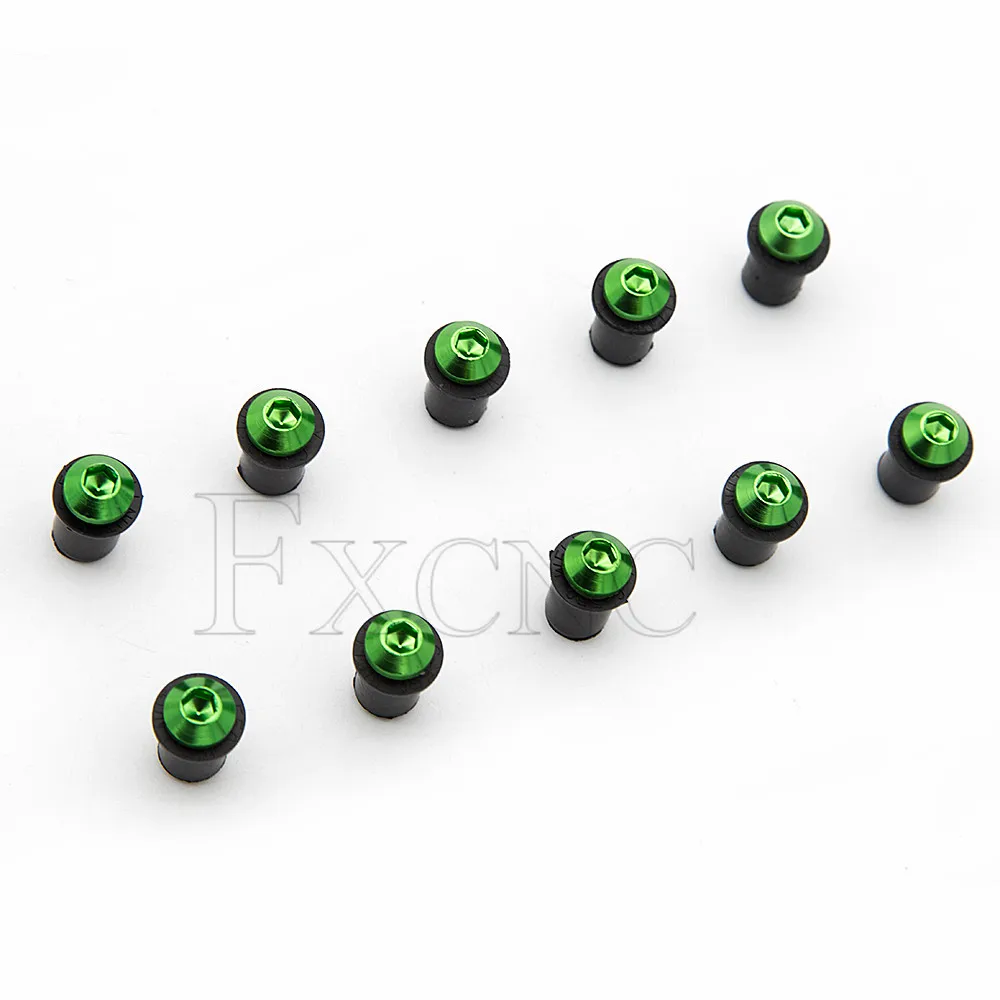 10PCS 5mm Windscreen bolt screw kit for Kawasaki Ninja 400 650R ZX25R ER6F ER6N ER5 KLE500 KLR650 KLR250 H2 Z1000SX