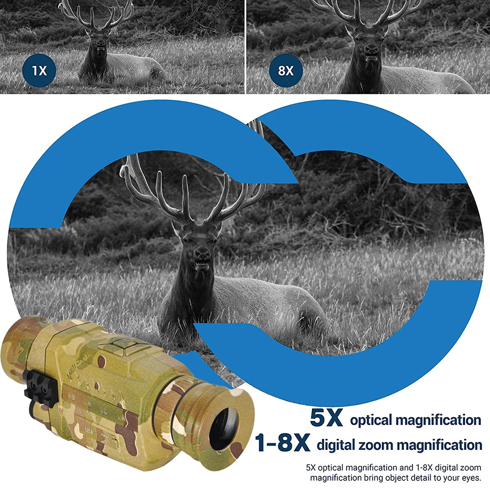 

Professional Night Vision Monocular 5x Infrared Digital Camera Video 200m Range Scope For Hunting Camping Night Vision Optics