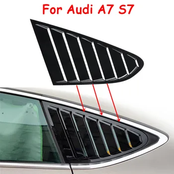 

For Audi Carbon fiber Side Window Vent Triangle Shutters Air intake Trims Side Vent Window Scoop Louver For Audi A7 S7 2009-2018