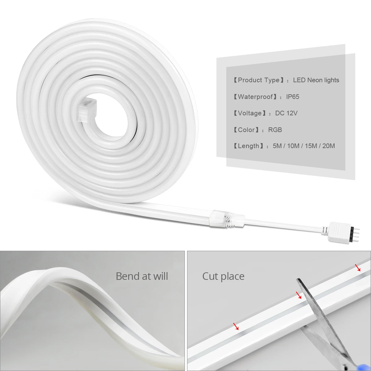 Connecteur en T pour ruban led multicolore Light Painting