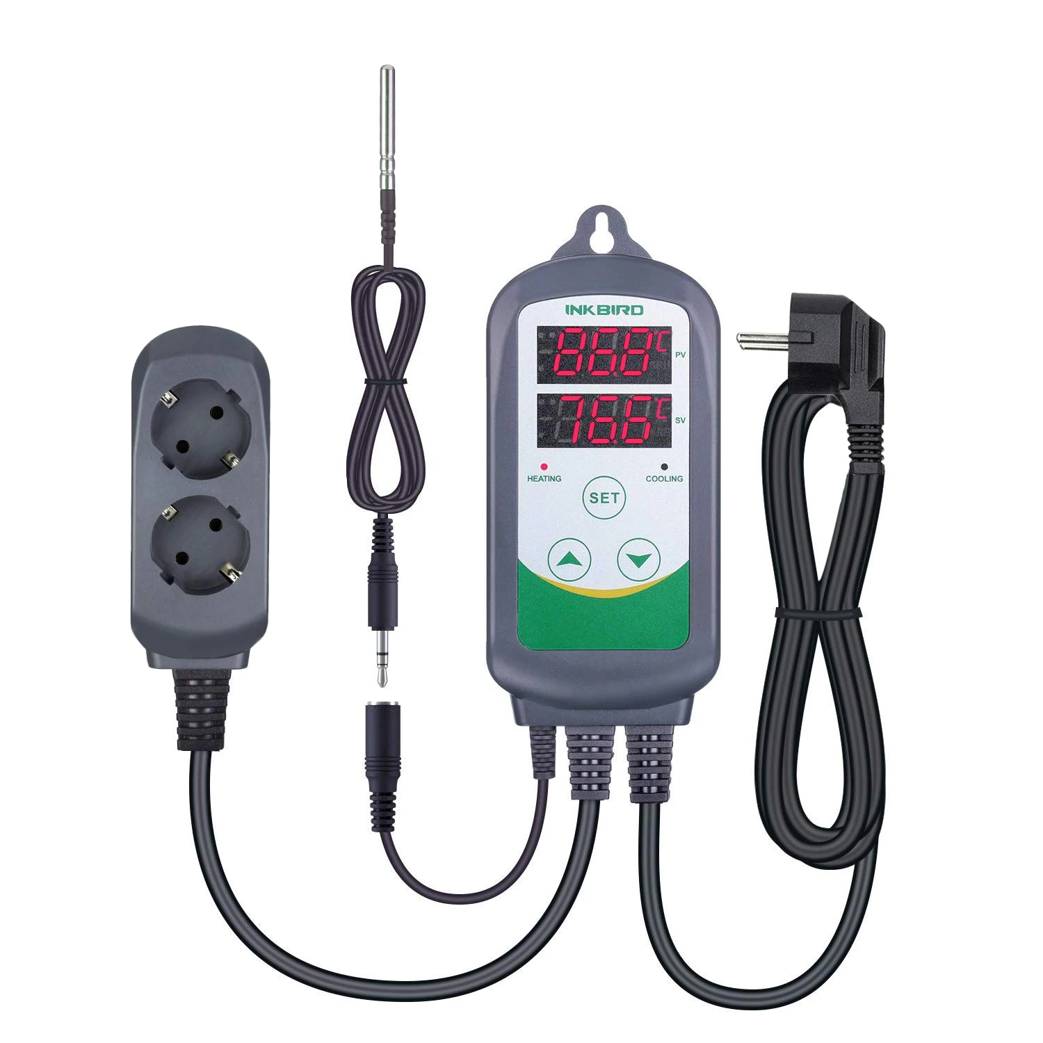 12 Replaceable NTC-30cm Probe Digital Dual Stage 110V 1000W Temperature Controller for Aquarium Heaters,Reptile,Hatching Seeding,Homebrewing Inkbird Pre-Wired 308S 12 Replaceable NTC-30cm Probe Digital Dual Stage 110V 1000W Temperature Controller for Aquarium Heaters,Reptile,Hatching Seeding,Homebrewing Inkbird Pre-Wired 308S
