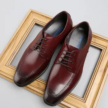 

Men Shoes Business Formal Wear Leather Shoes Men's Soft Leather Comfortable Genuine Leather Zapatos De Hombre