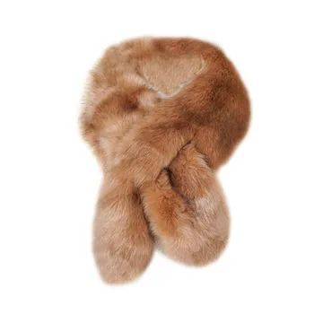 

Autumn Winter Simple Scarf Faux Fox Fur Pure Color Wild Solid Color Ladies Warm Cross Scarf 3 Colors Choice New Vcqy