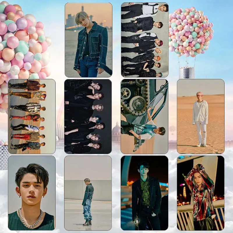 10 шт./компл. Kpop SuperM всех членов личные индивидуальные карты команды с украшением в виде кристаллов карты Стикеры Фотокарта наклейки для фанатов подарки
