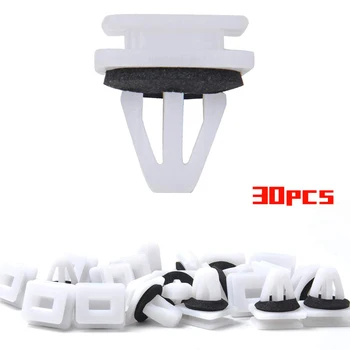 

30PCS Fender Liner Clips 10mm Rocker Panel Retainers Fastener for Honda /Odyssey/ Acura Moulding Clips with Foam Grommet Washers