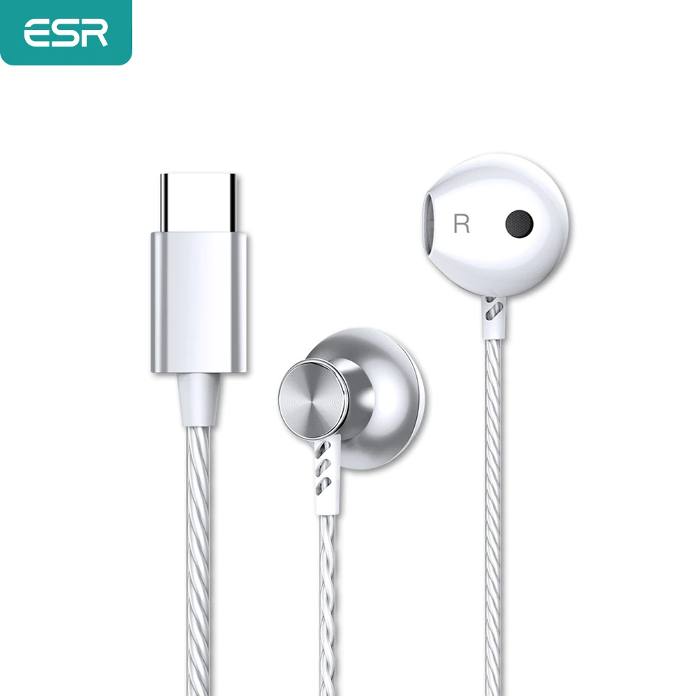 ESR Type C Interface Wired Earphone Portable Universal Noise Canceling Headphone HIFI Voice Sport Earphone For Xiaomi Huawei|Headphone/Headset| - AliExpress