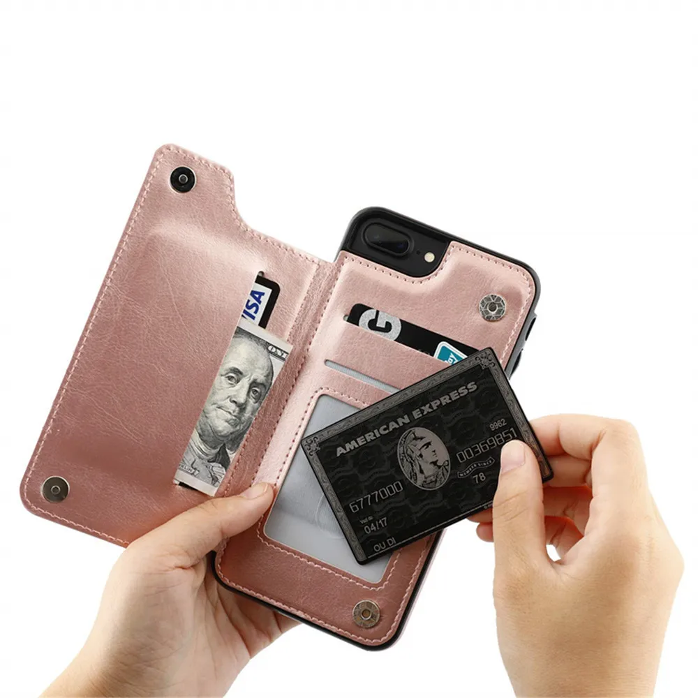 2 in 1 Unique Dual-use Card Wallet Flip Leather Phone Case For IPhone 7p/8p Shockproof Anti-scratch Lightweight Phone cover 