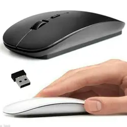 O rato ótico sem fio de 2.4ghz usb para o computador é leve e portátil
