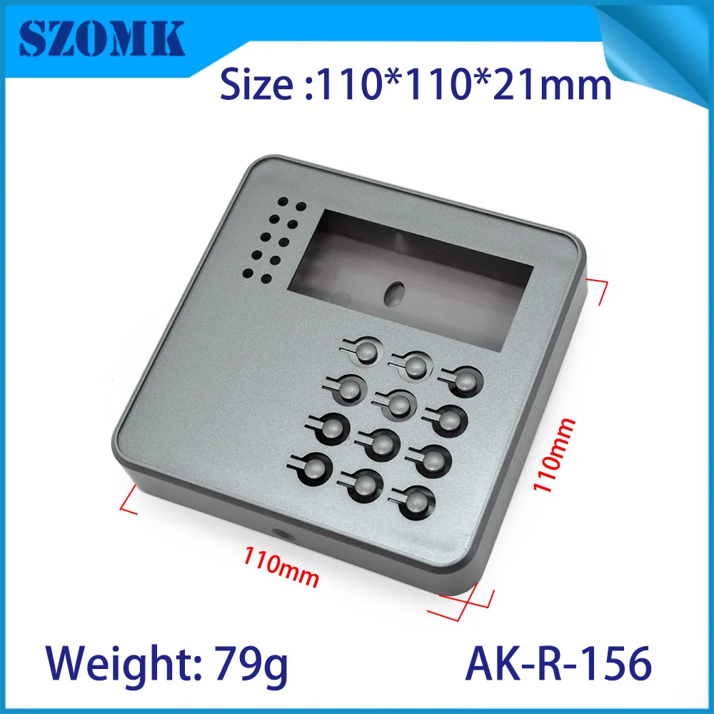 

4 pieces szomk plastic electronic enclosure with keypad cabinet access control housing for electronic junction box 110*110*21mm