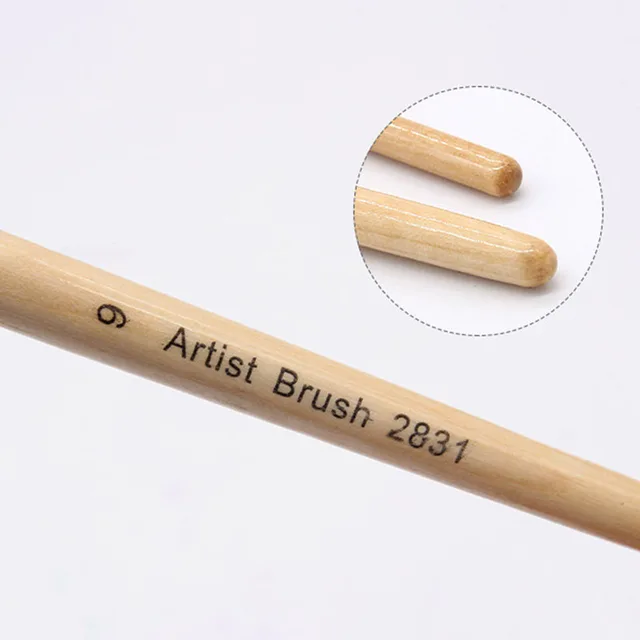 5Db/Beállított Művész Festékkefe Fafa Fogantyú Ventilátor Alakú Nylon Hajfesték Tollolajfestő Kefék Többcél - Image 5