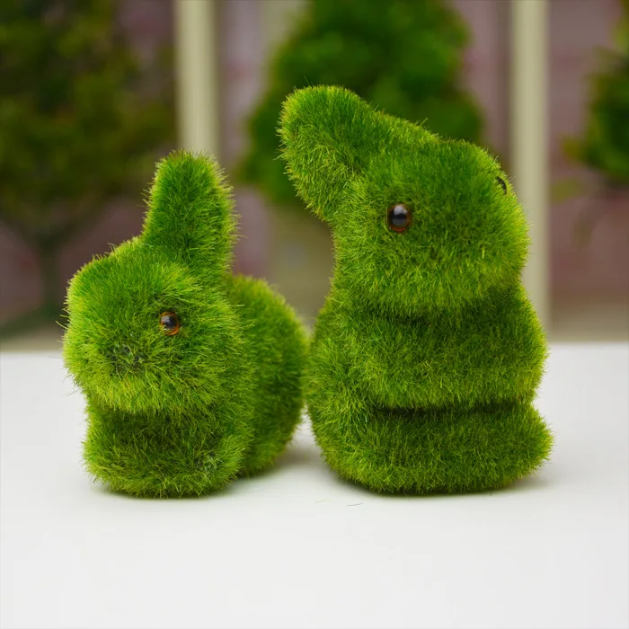 2pcs,Artificial Moss foam Rabbits,DIY Wedding party Garden Home Micro Landscape Decoration Accessories,birthday kids gift favor 2pcs,Artificial Moss foam Rabbits,DIY Wedding party Garden Home Micro Landscape Decoration Accessories,birthday kids gift favor