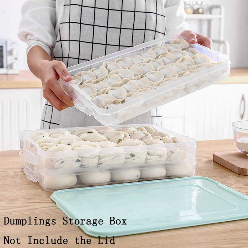 Лидер продаж, прозрачный пластиковый ящик для хранения, кухонный холодильник, контейнер для еды, Домашний Органайзер, кухонные гаджеты - Цвет: Dumplings Box