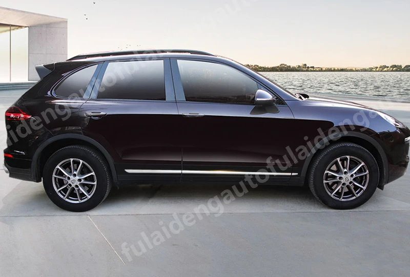 6 шт. для Porsche Cayenne 2011- нержавеющая сталь боковой корпус двери литье крышки отделка автомобиля аксессуары для укладки