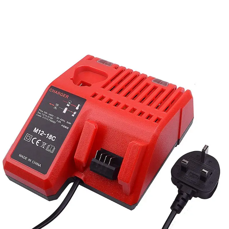 110-240V литиевая батарея зарядное устройство для M12 AU EU UK US штекер ABS+ огнеупорный материал