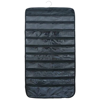 

Hanging Jewelry Organizer,Accessories Organizer,80 Pocket Organizer for Holding Jewelries (Black)