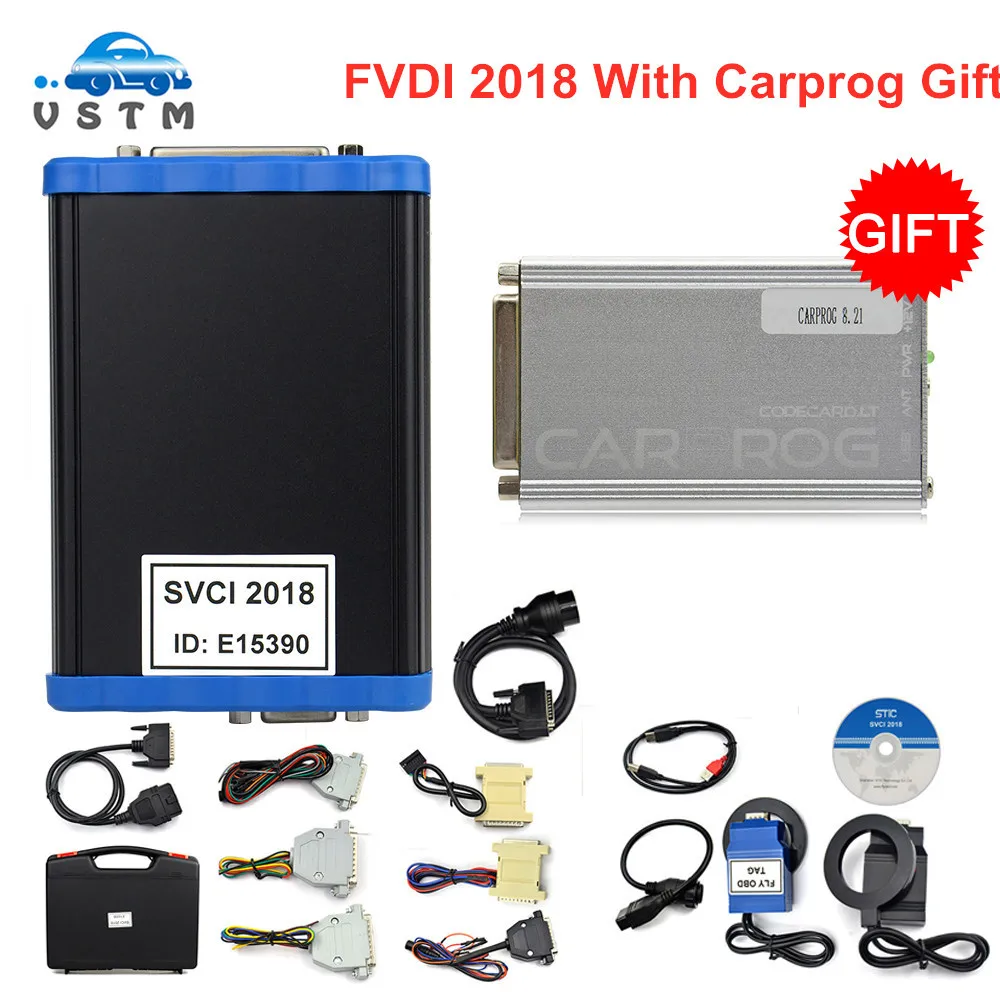 

2019 Original FVDI 2018 ABRITES +Carprog Diagnostic Tool Cover All Functions Of 2014 2015 With 18 Softwares DHL Free