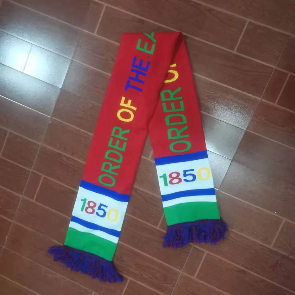 Greek Red Blue Green ORDER OF THE ESATERN STAR 1850 Warm Beanies Scarf Pompoms Winter Hats
