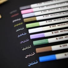 10 шт./партия металлические ручки красочные краски металла маркировки чернил маркер украшения 634B