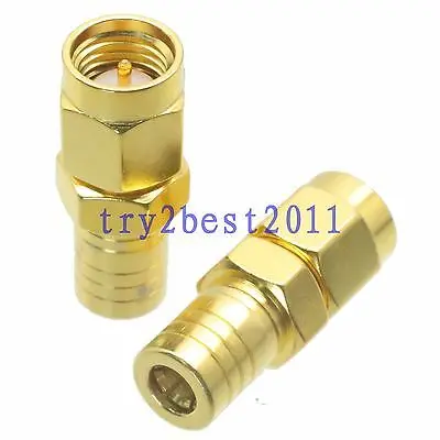 DHL/EMS 100 комплектов* 1pce разъем адаптера SMA штифт к SMB jack pin RF коаксиальный Прямой-C1