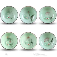 Золотая рыбка чайная чашка керамическая посуда чайная чашка заварник-подарок Керамический Китайский Чайный набор кунг-фу керамическая чашка