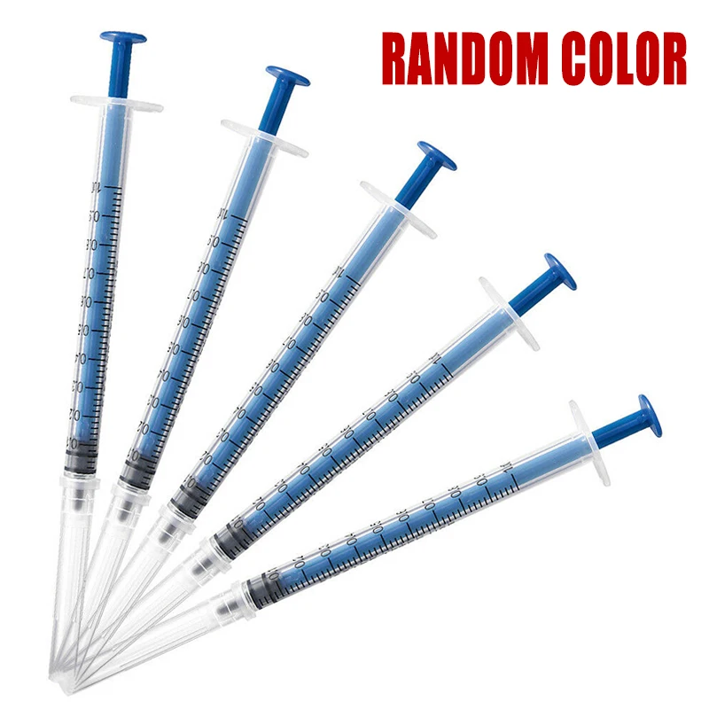 10pcs 1ml Sterile Injection Syringe Oral Dispensing Disposable No Needles