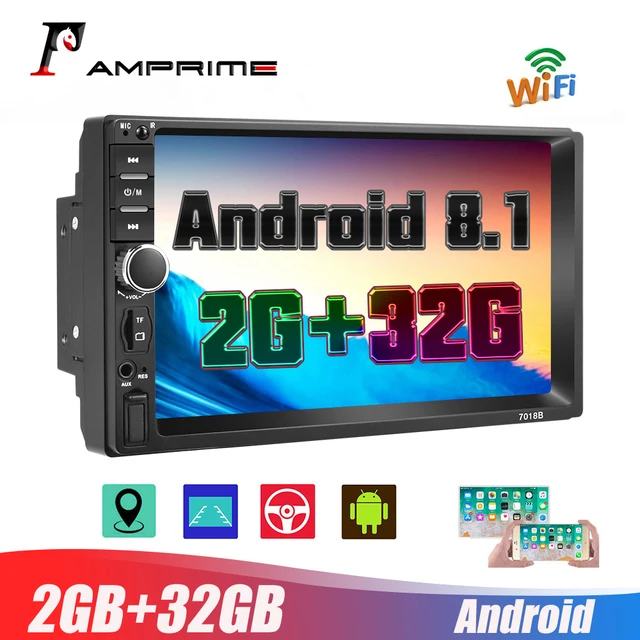 $US $74.99 AMPrimeAndroid 2Din 7'' HD 1080P Car Multimedia Player 2+32GB Autoradio stereo Car Radio With Bluet