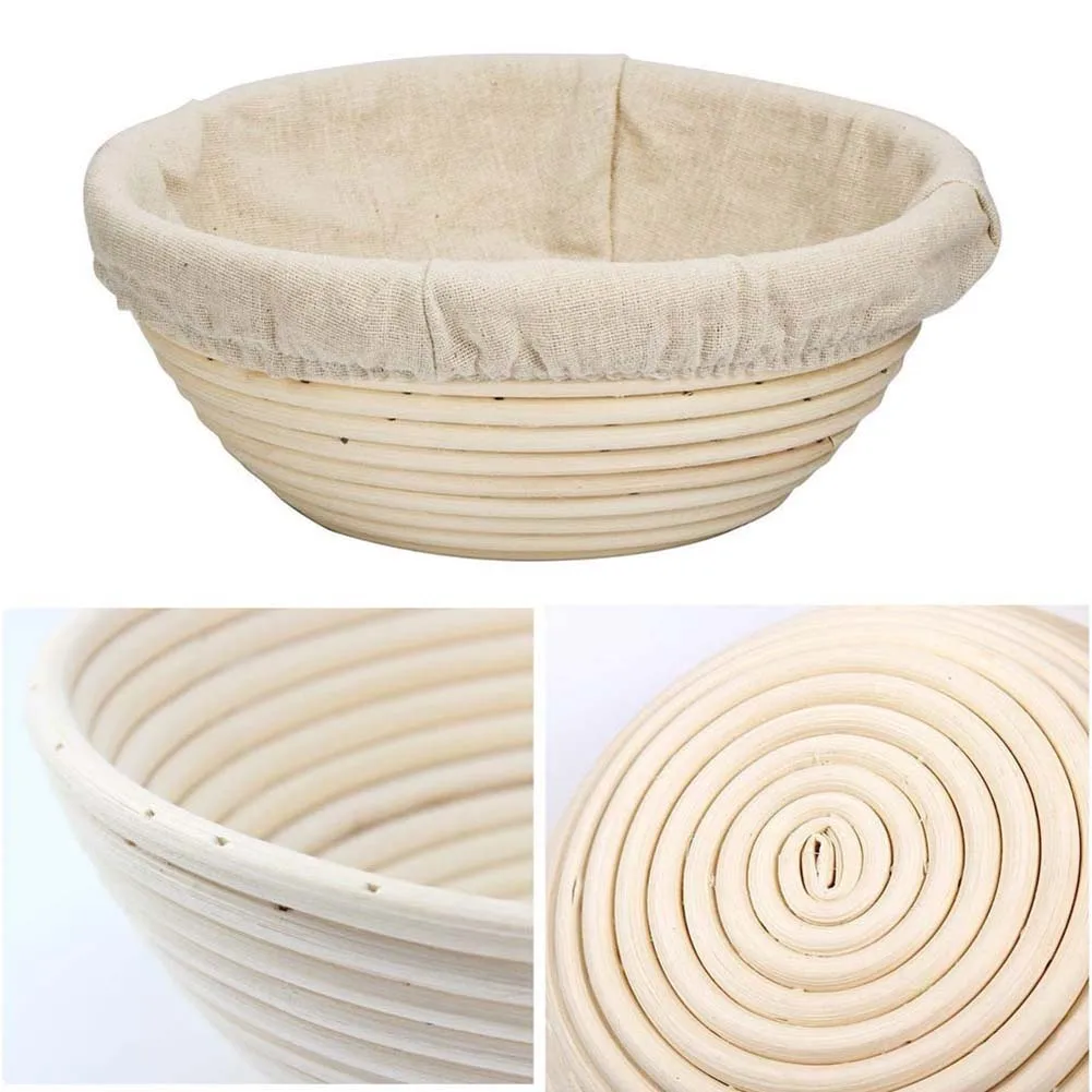 Natural Rattan Sourdough Basket Round Bread Fermentation Basket Natural Rattan Sourdough Round Basket Bakery Kitchen supplies