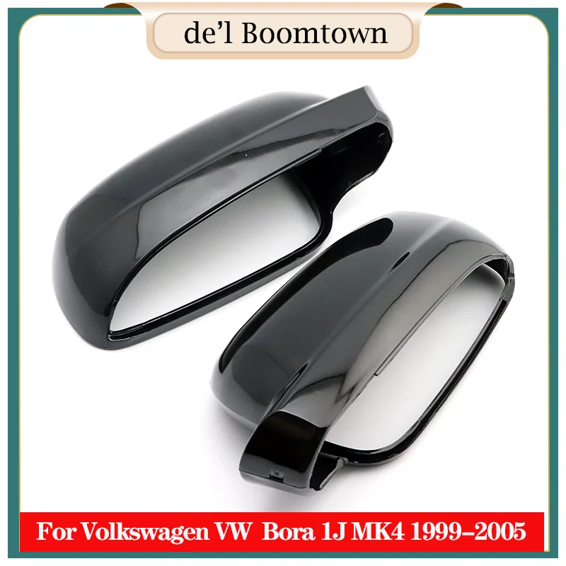 Зеркальный чехол для Volkswagen VW Bora 1J MK4 черный с рисунком из углеродного волокна |