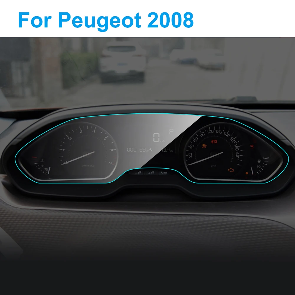 Автомобильная приборная панель протектор экрана для peugeot 2008 Авто Интерьер ТПУ пленка приборной панели мембрана Защитная пленка автомобильные аксессуары