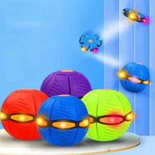 

Flying UFO Flat Throw Disc Ball Toy Kid Outdoor Garden Football Game Magic UFO Deformation Flying Ball Funny Training Toy